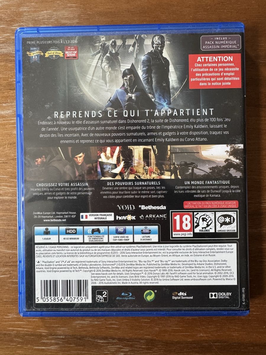Sony Giochi: Dishonored 2 (PS4) – Usato da Biel/Bienne venduto da inf_mr5w 1