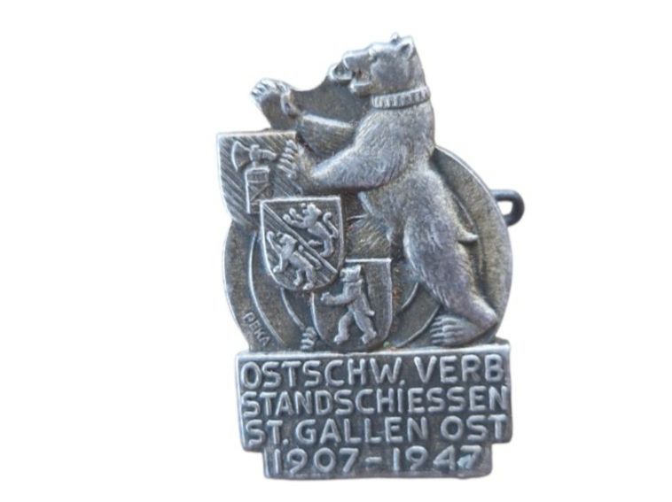 Placchette & Badge: Schützenabzeichen Ostschweizer Standschiessen St. Gallen Ost – Usato da Mörschwil venduto da aik_x8mc