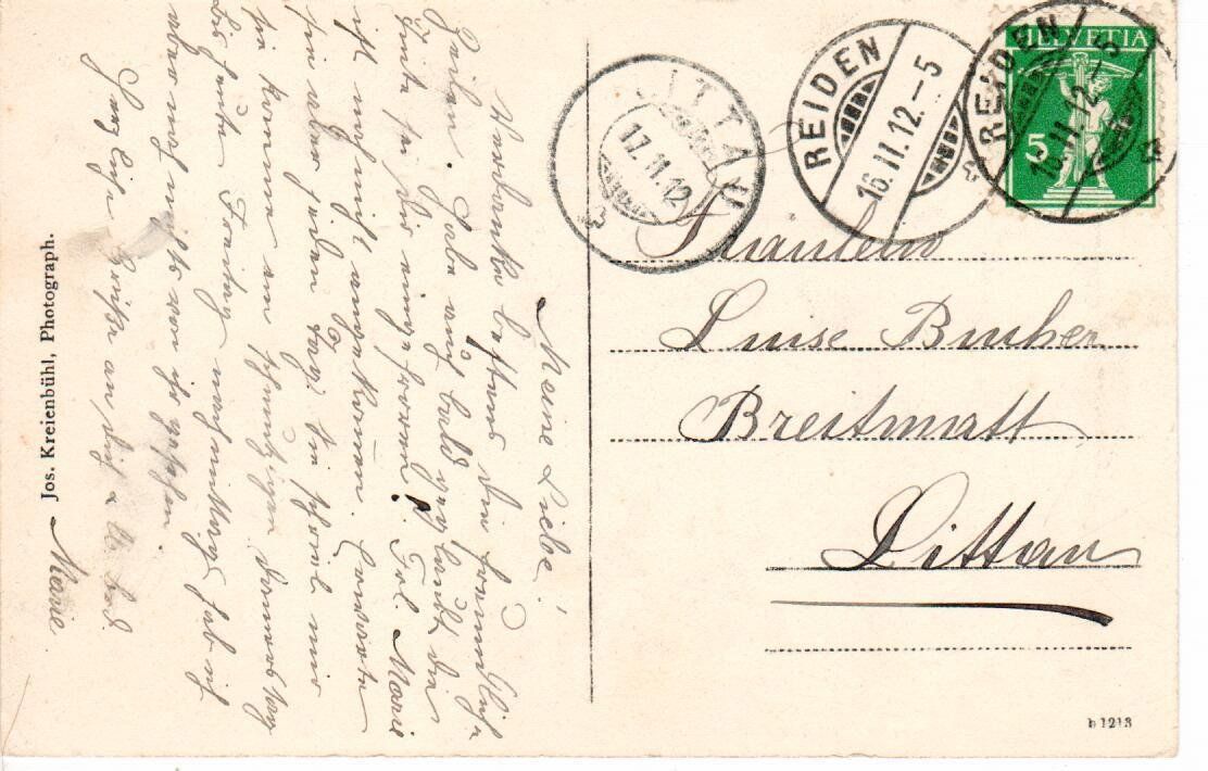 Cartoline postali: Gruss aus Pfaffnau 1912 – Usato da Wolhusen venduto da Curver9 1