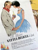 Vittel - 3 alte Werbungen / Anciennes publicités 1960/61