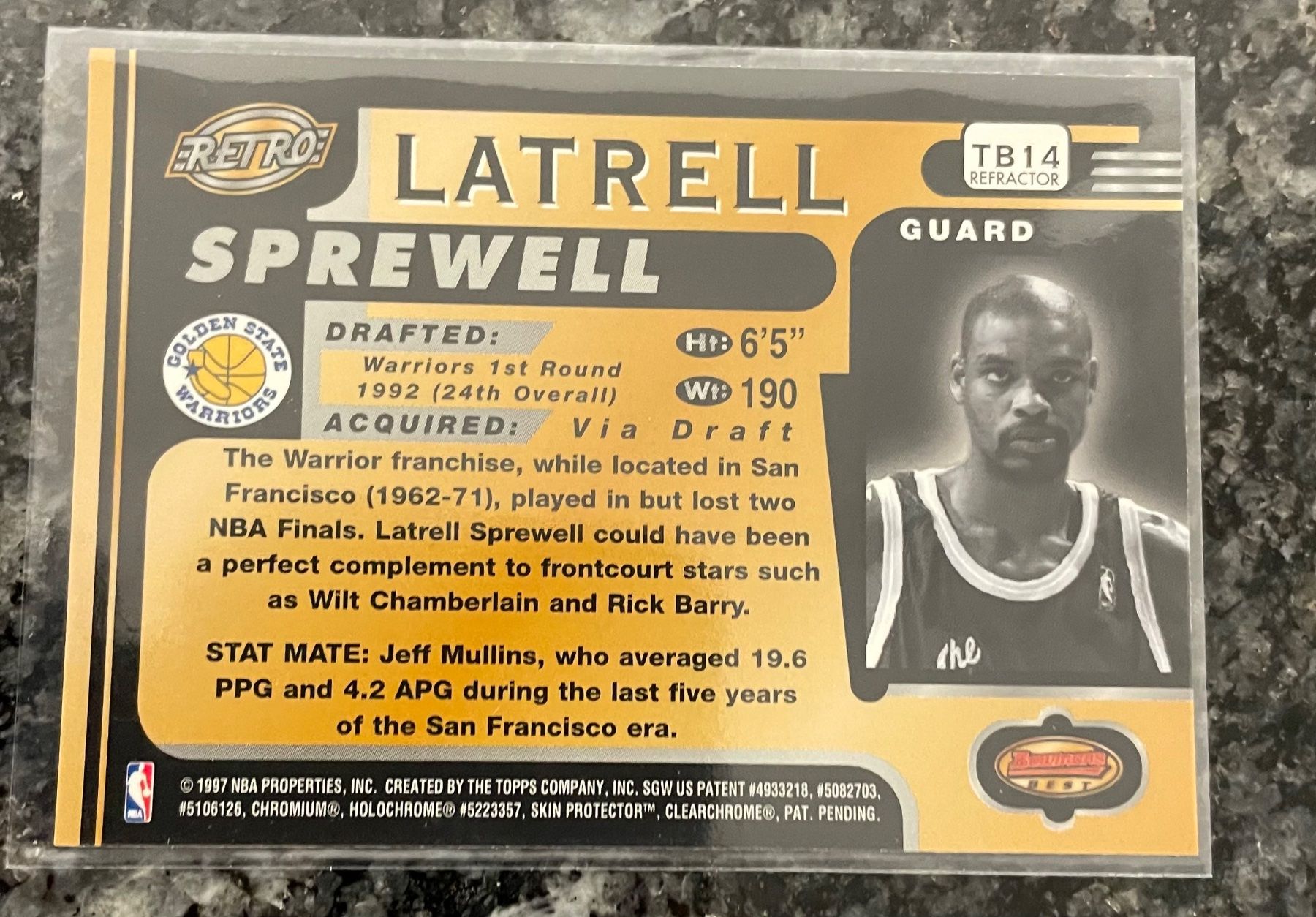 Nba Sammelbilder & Trading cards: NBA Latrell Sprewell Bowman Retro Redractor Card – Neu (gemäss Beschreibung) aus Muttenz von joba23 1