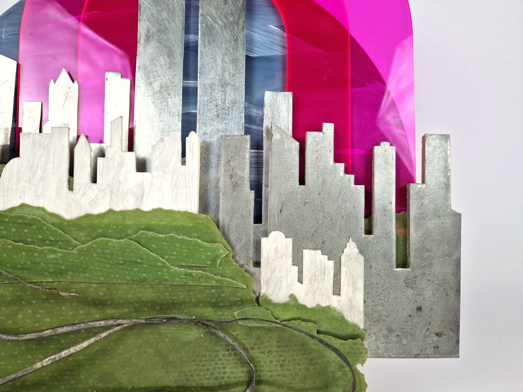 Dipinti: Marischa Burckhardt Suburbs 1985 Relief-Assemblage – Usato da Basel venduto da Restwert_Basel 2