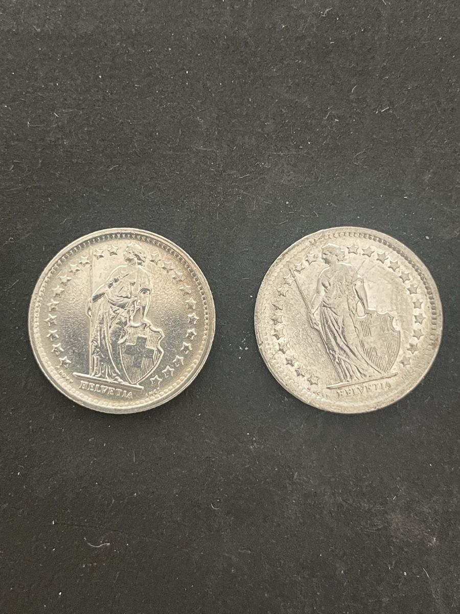 Alle Münzen: 2 x -.50 Silber CH Jahr 1966 – Gebraucht aus Meierskappel von Hala03 3