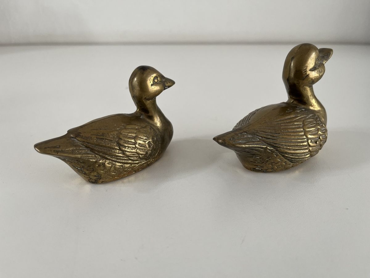 Statuette: 2Stk. Enten aus Messing  – Usato da Wetzikon ZH venduto da seli03 6