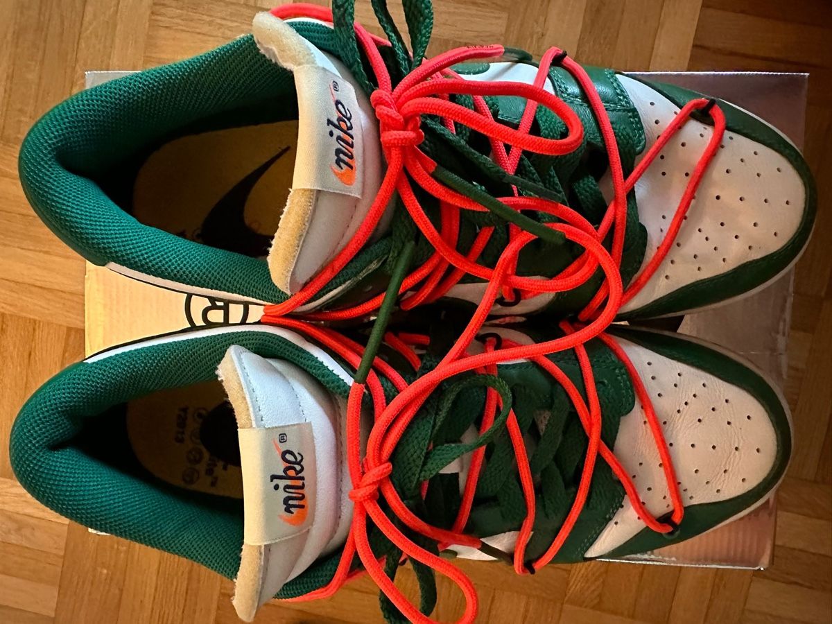 Nike Scarpe da uomo: Nike Dunk Low Off-White Pine Green Grösse 44 – Usato da Kloten venduto da Sadushk 1