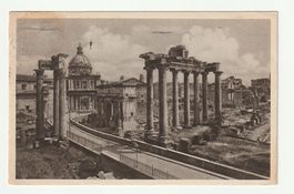 Ansichtskarte Roma Avanti del Tempel di Saturn 1933