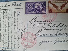 Zeppelin Postkarte mit F7 und F 14