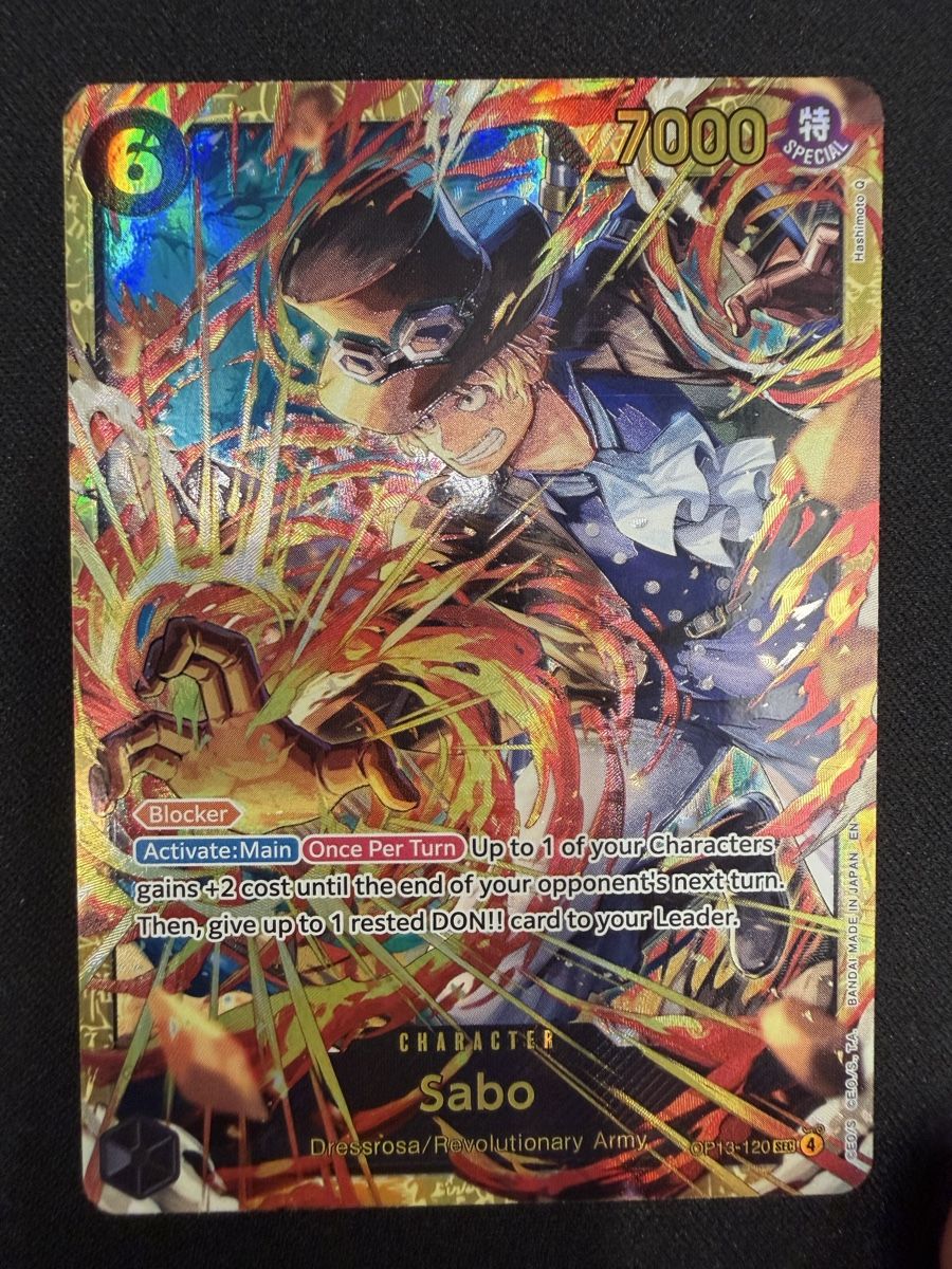 Bandai Carte collezionabili: One Piece Sabo OP13-120 SEC NM – Nuovo (secondo la descrizione) da Rolle venduto da KPTreasures