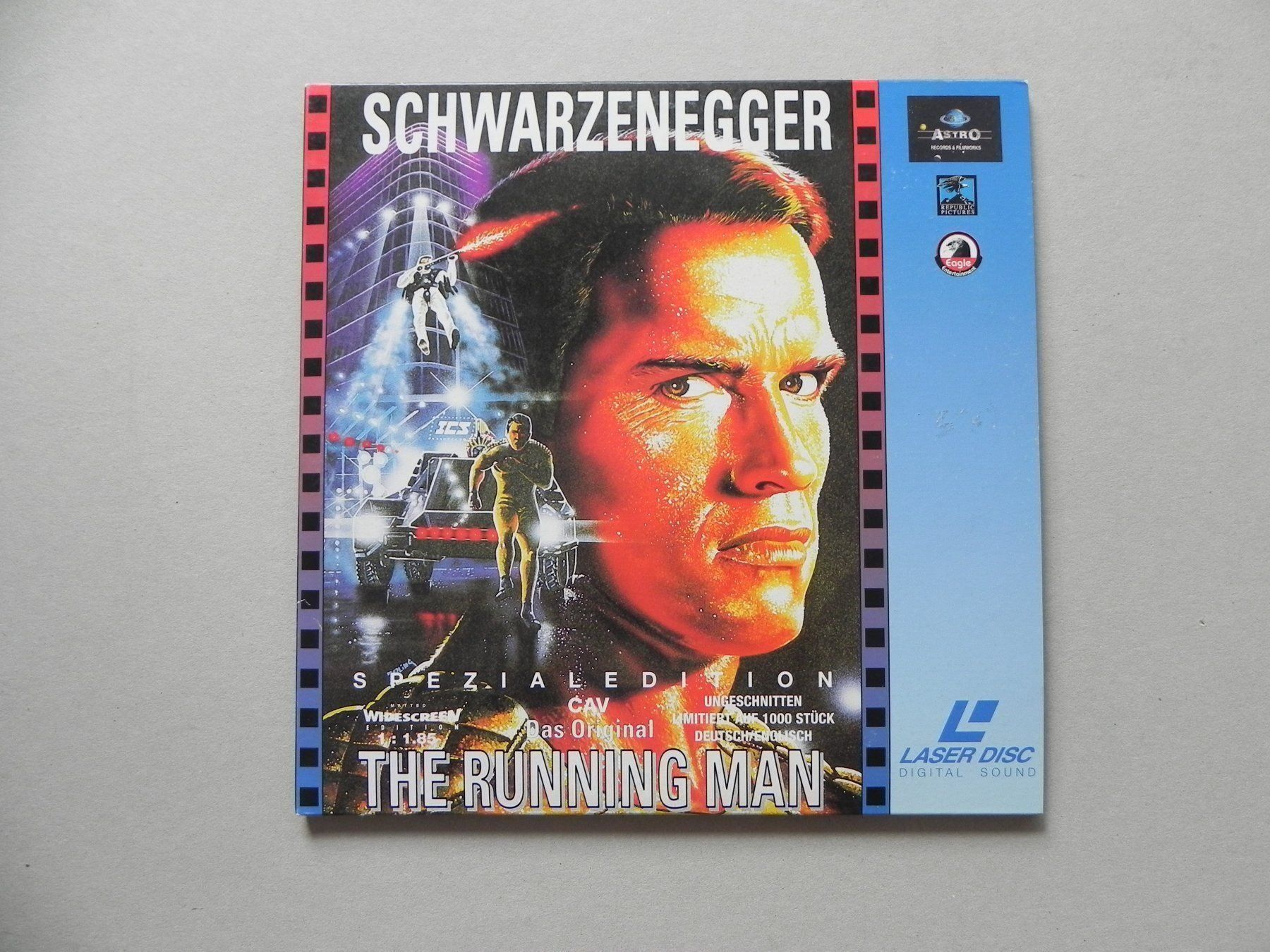Tutti i DVDs: Laserdisc The Running Man Schwarzenegger – Usato da Siebnen venduto da krimsie