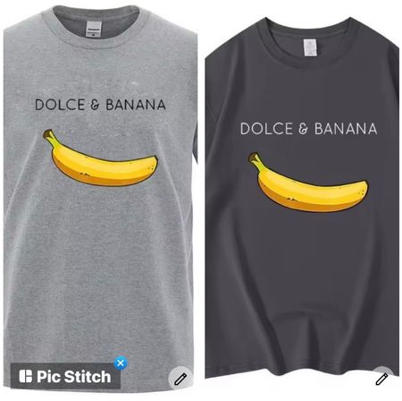 Dolce & Banana Funshirt - L - anthrazit & hellgrau —> NEU!!