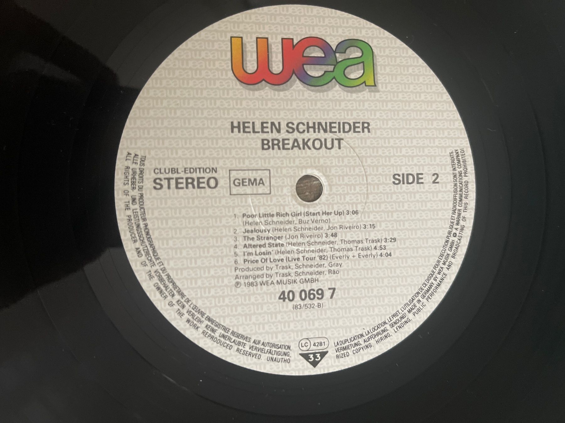 Dischi in vinile: A576/Helen Schneider - Breakout – Usato da Frutigen venduto da Philippe_jsp 2