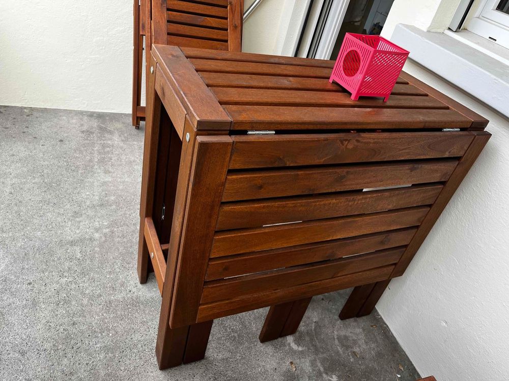 Klapptisch für Garten oder Balkon aus Akazienholz Kaufen auf Ricardo