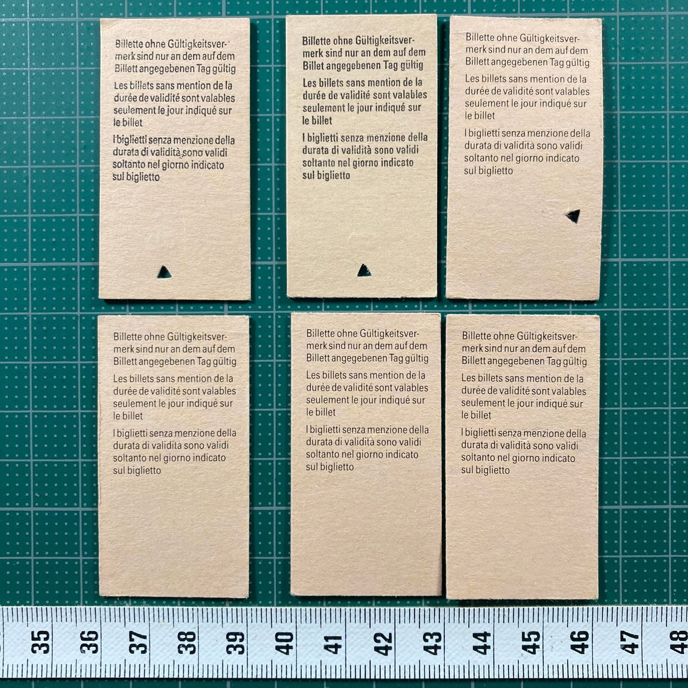 Billets: Wattwil, 6 alte Edmondsonsche Bahn Billette, SBB – D'occasion à Lenzburg par fh1 1