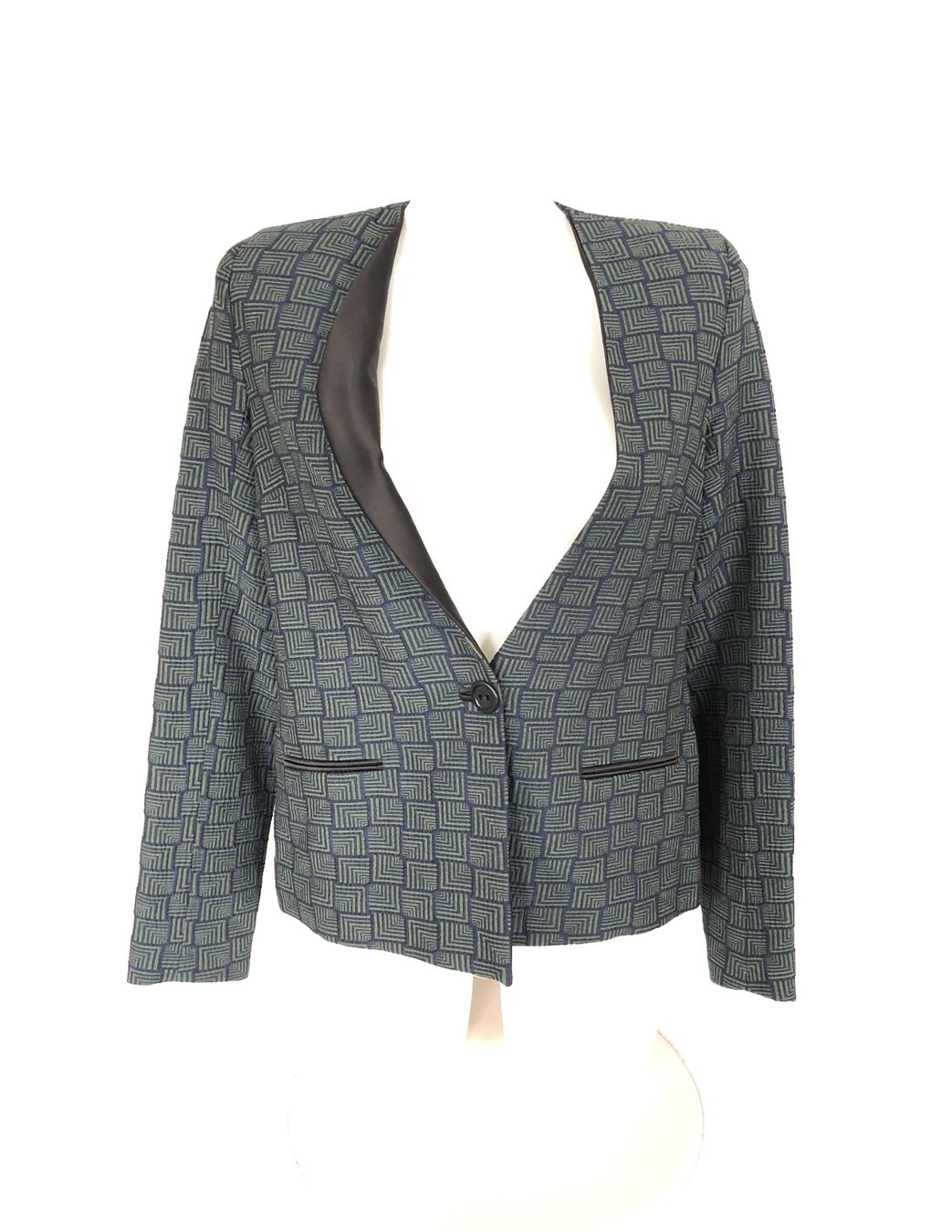 Giacche: Blazer asymétrique Cotélac vert texturé taille 0 / 34 – Nuovo e nell'imballaggio originale da Coppet venduto da Vanessamode