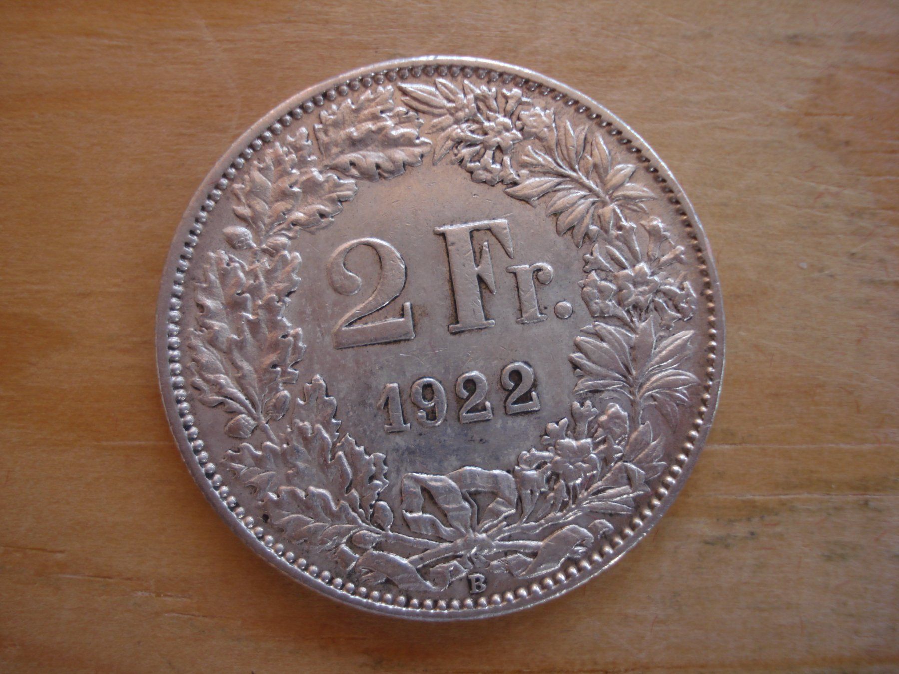 Tutti le monete: (C1) 2 Franken 1922 UNZ- – Usato da Erlach venduto da Net-Coins
