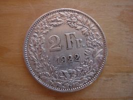 (C1) 2 Franken 1922 UNZ-