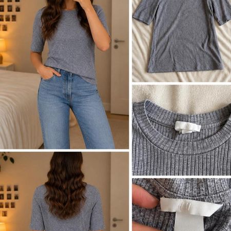 H&M Women's Grey T-shirt