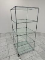 USM Haller Regal 5 Glas-Tablare (verchromt)