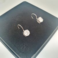 Ohrringe mit Zirkonia, 925er Silber gestempelt