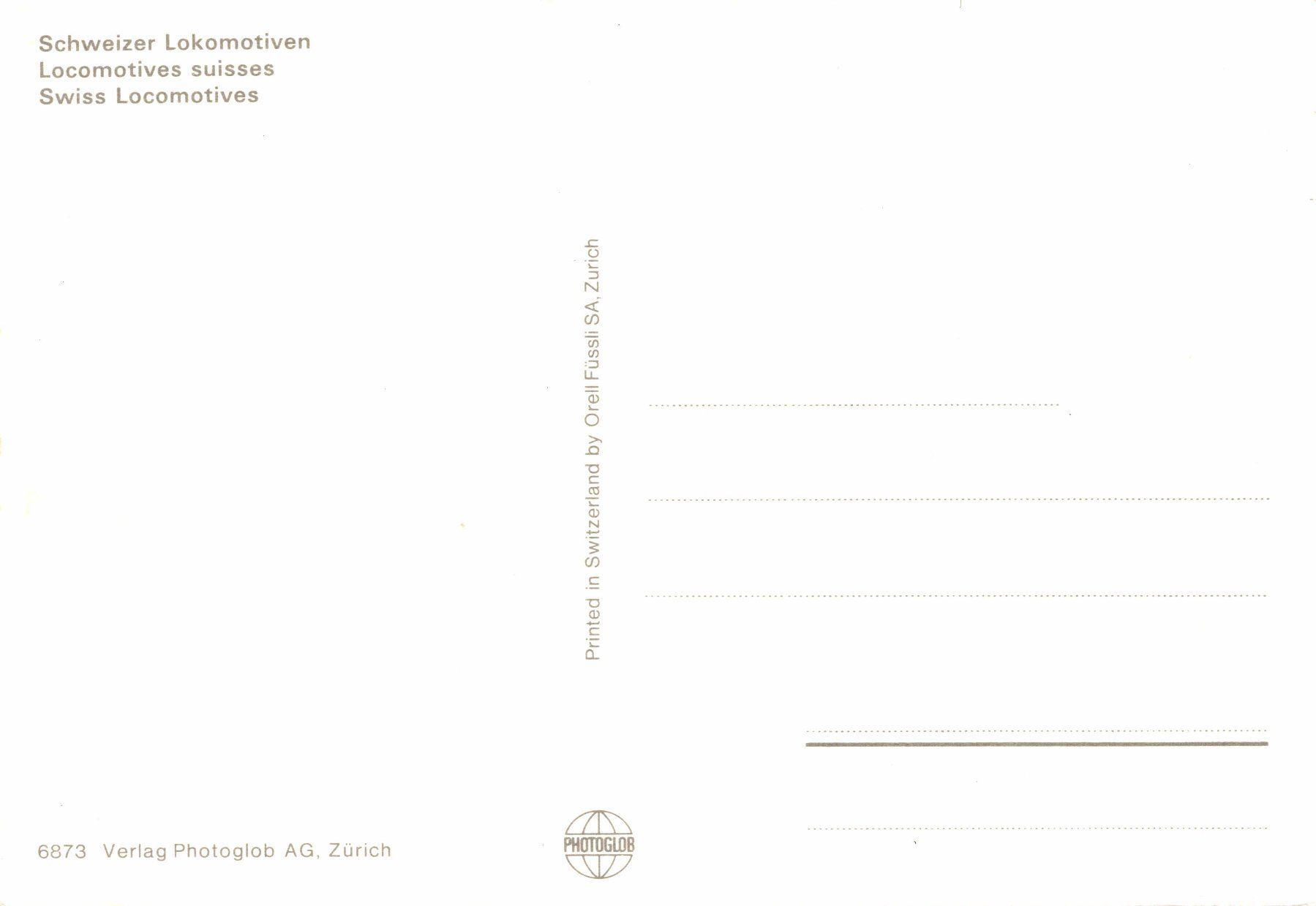 Cartoline postali: Schweizer Lokomotiven – Usato da Bronschhofen venduto da Astore 1