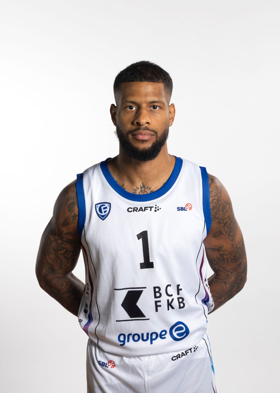 Canottiere & Pantaloni: Bryan Colon #1  - Maillot et short – Usato da Fribourg venduto da FribourgOlympicB 4