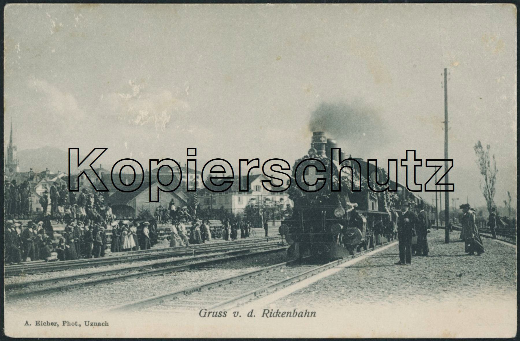 Cartoline postali: SG Uznach - Bahnhof - Bahn BT – Nuovo (secondo la descrizione) da Schindellegi venduto da masutka7
