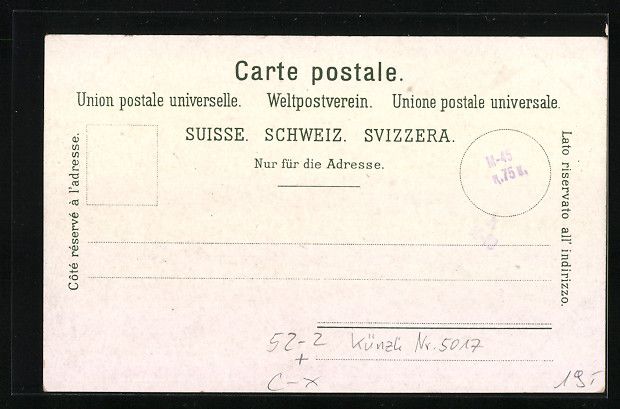 Cartoline postali: Litho Künzli Nr. 5017: Lac de Genève e – Usato da Berlin venduto da bartko-reher 1