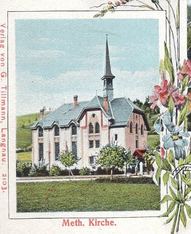 Cartoline postali: Langnau    Emmental   -   Neuquartier  Met. Kirche – Usato da Aarau venduto da kufi44 1