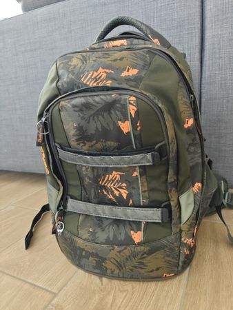 Satch Rucksack Camouflage Grün/Orange Gebraucht 