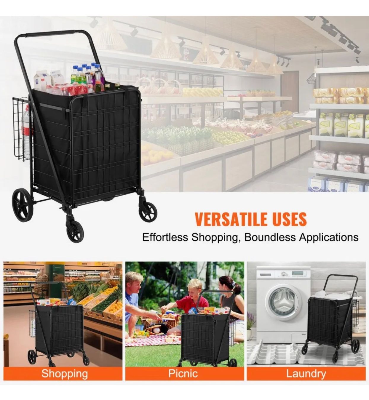 Altro per la casa: Einkaufswagen Einkauftrolley bis zu 150 kg – Nuovo e nell'imballaggio originale da Amriswil venduto da JaJa-Express 6