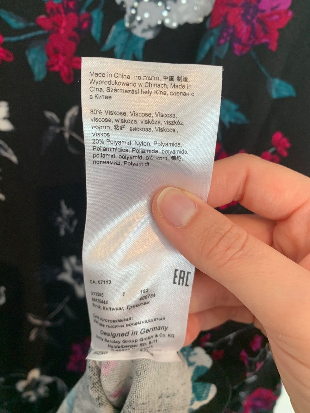 Betty Barclay Maglioni & Felpe: Betty Barclay Pullover Blumen schwarz pink Gr. 36 / S – Usato da Fislisbach venduto da KolibriSecondhand 8