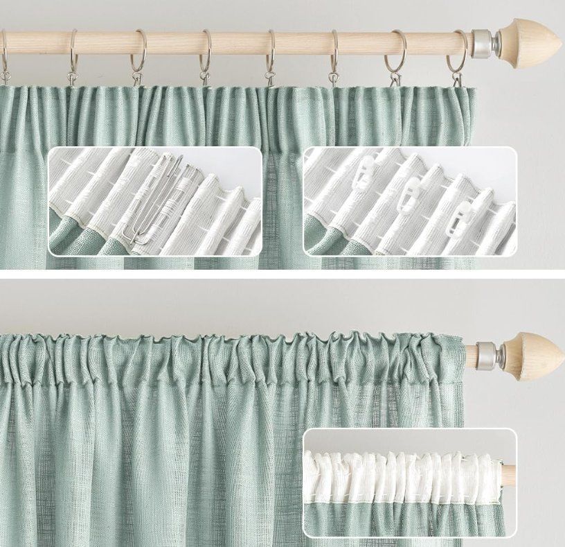 Tende: Vorhänge Leinen 2er Set BxH 140x145cm – Nuovo (secondo la descrizione) da Adlikon b.Regensdorf venduto da MK-VORHANGSERVICE 2