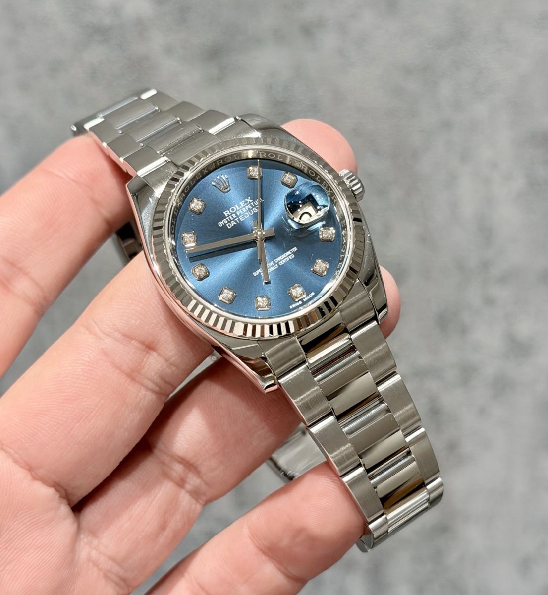 Rolex Orologi: Rolex Datejust 36 Blue Diamonds – Usato da Zürich venduto da WATCHROOM