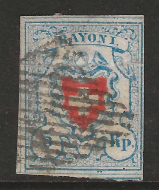 Tutti i francobolli: 1851 : Rayon Nr. 17II, signiert – Usato da Gümligen venduto da Geniusbuy