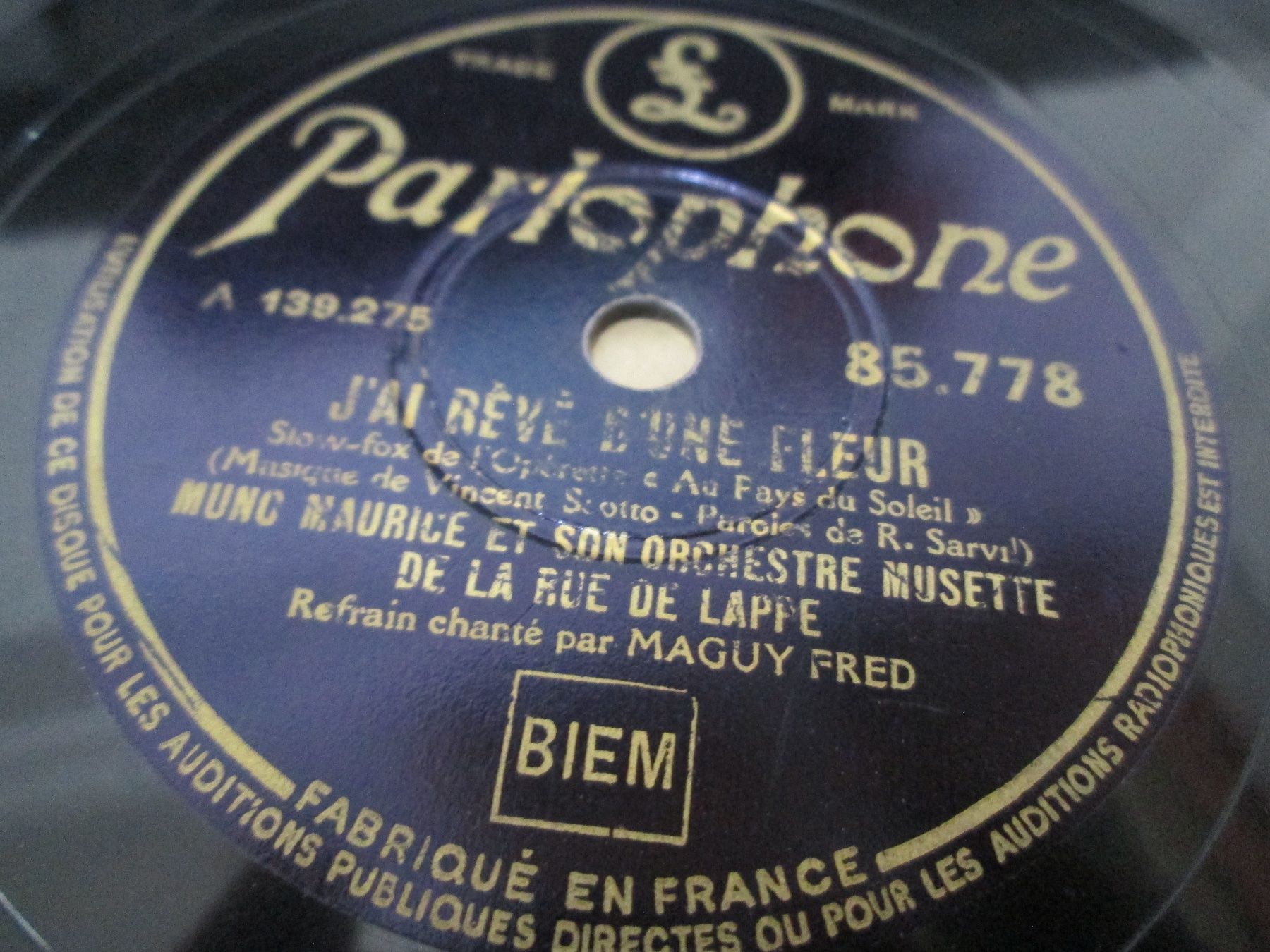 Schallplatten: DISQUES 78 TOURS – Gebraucht aus Lausanne von Leag 1