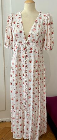 Robe fleurie blanche ASOS