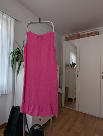 Pinkes Leinenkleid von Backstage, Grösse xs Sommerkleid