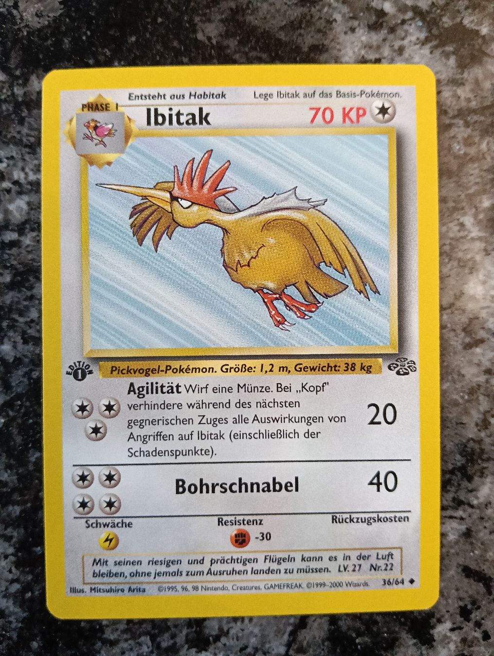 Pokémon Carte collezionabili: Pokémon Dschungel 1 Edition Ibitak  – Usato da LEUZIGEN venduto da mic_sdh5