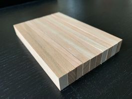 Bastelklötzchen Kirschbaum L: 120 mm, B: 16 mm, D: 8 mm