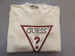 Guess Pullover langarm Weiss Grösse L – guter Zustand