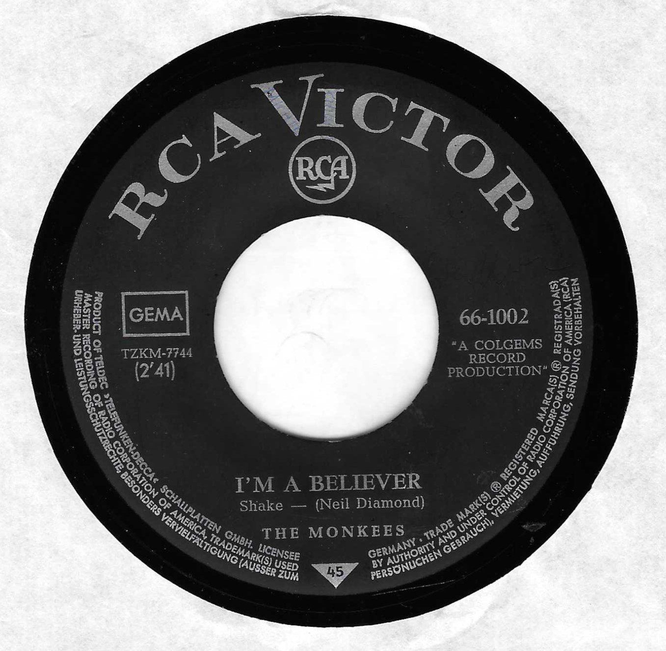 Dischi in vinile: THE MONKEES  -  I'M A BELIEVER  +  STEPPIN' STONE – Usato da Bex venduto da Giorgiob 1