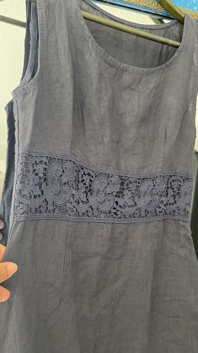 Kleider: Leinen Kleid Sommerkleid mit spitze – Gebraucht aus Obfelden von tan_9lj9 3