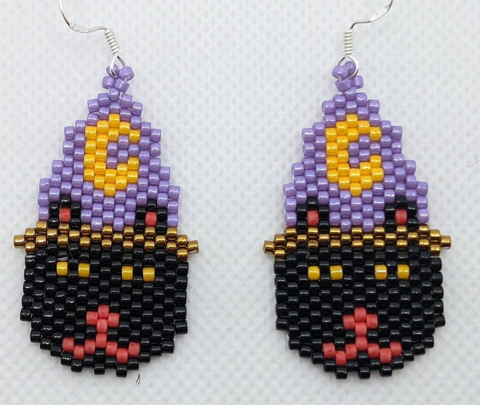 Orecchini pendenti & Orecchini a lobo: Perlenohrringe- Haloween Cat – Nuovo e nell'imballaggio originale da Zürich venduto da pisamun