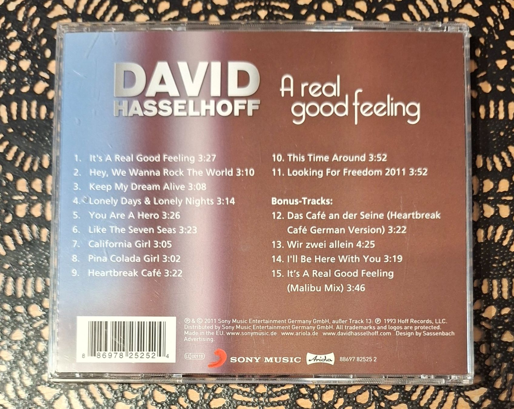 CDs: David Hasselhoff - A Real Good Feeling, USA Pop Album 2011 – Gebraucht aus Schönenberg TG von Gregolino76 1