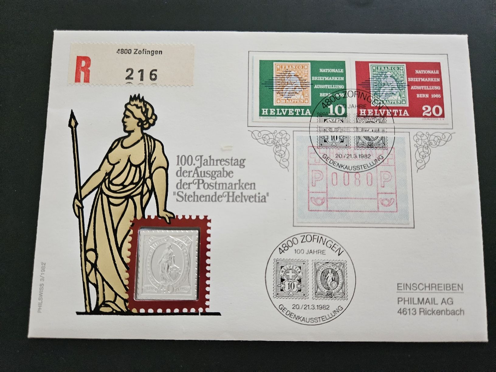 Tutti le monete: Silber-Münzbrief "Stehende Helvetia" – Usato da Winterthur venduto da ManuM88