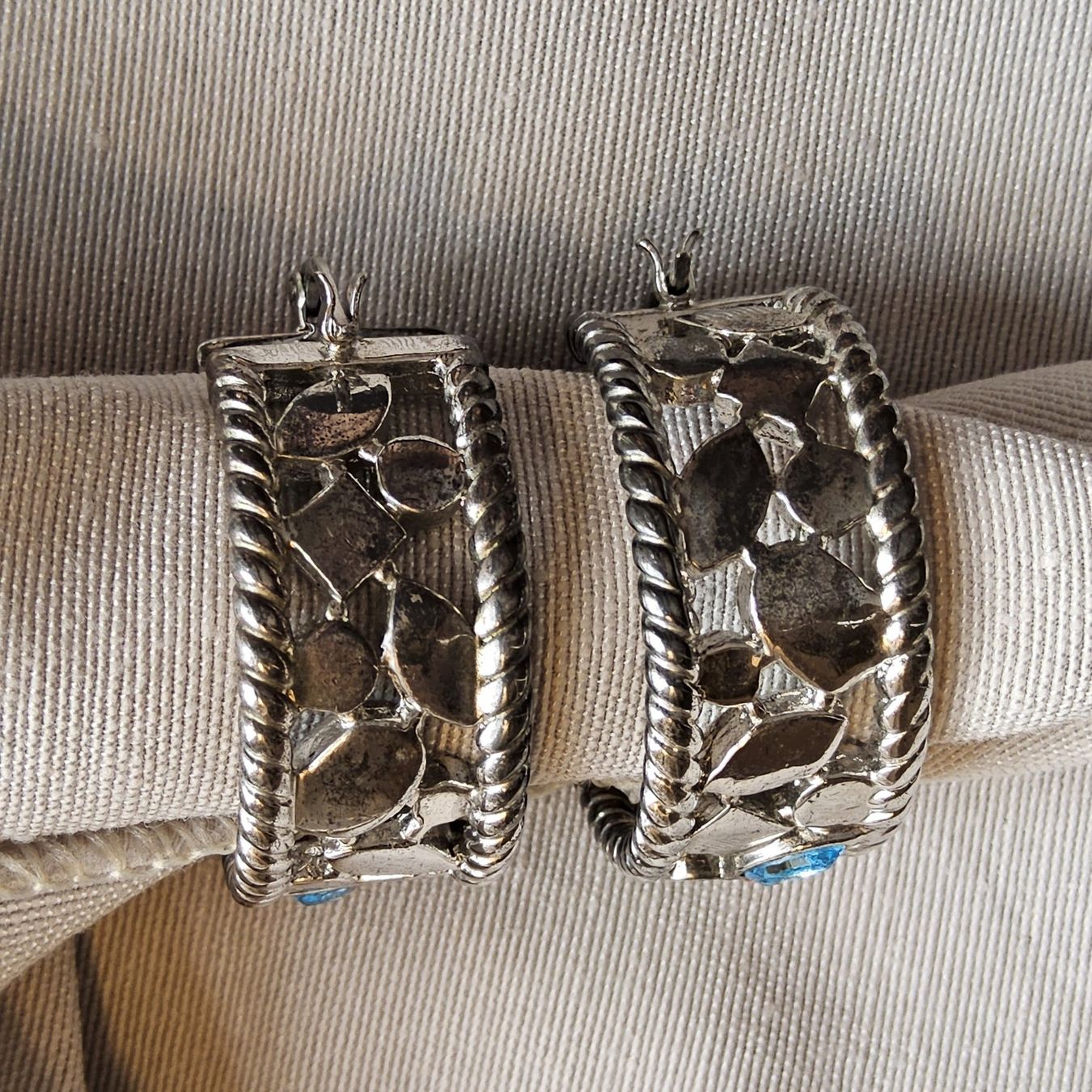 Ohrringe & -stecker: Vintage wunderschöne Strass Creolen – Gebraucht aus Zürich von helsan 9