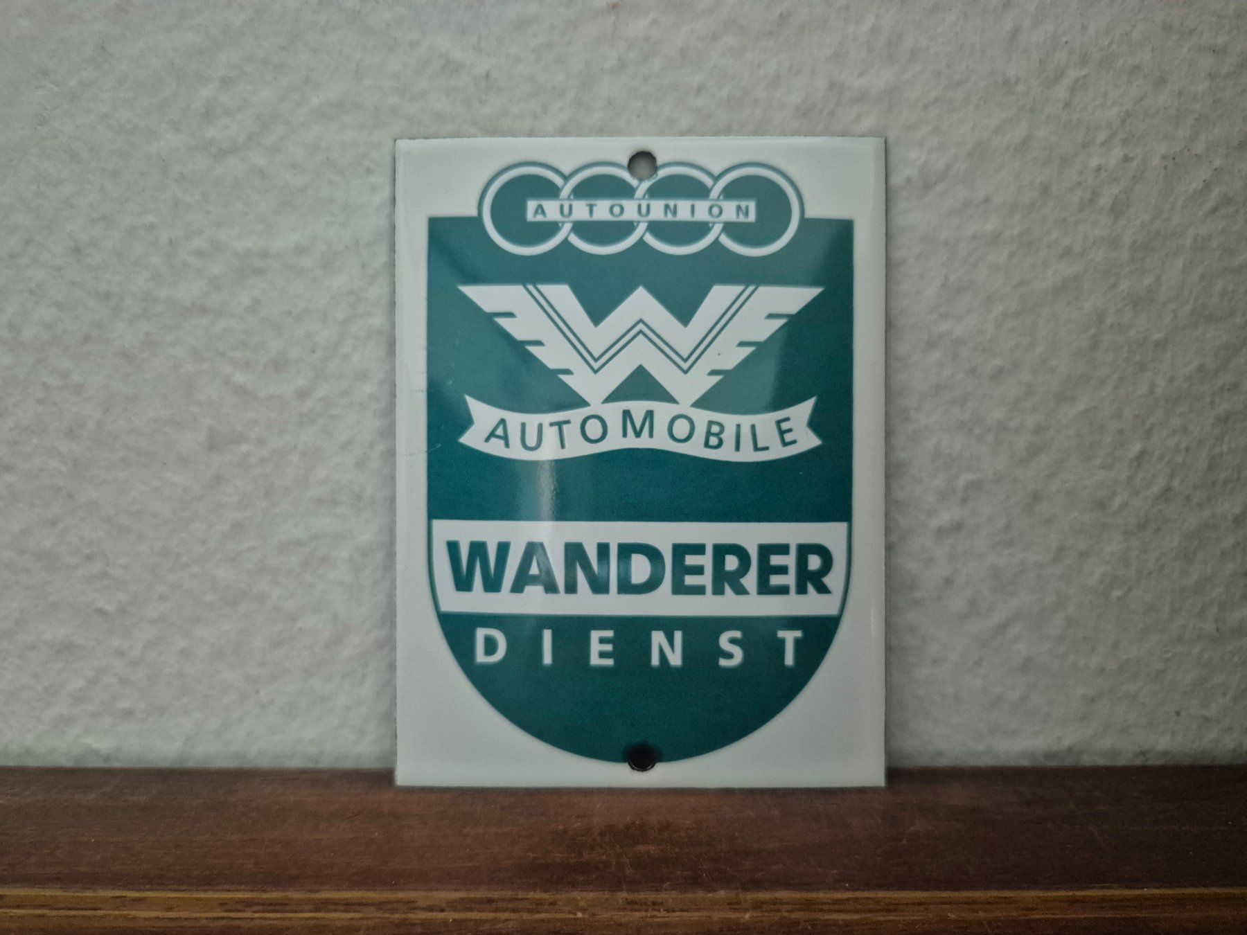 Insegne: Emailschild Audi Wanderer Oldtimer Werkstatt Emaille Schild – Nuovo (secondo la descrizione) da Schaffhausen venduto da pfanis09