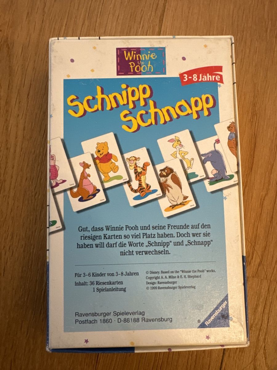 Ravensburger Spiele: Winnie Pooh Schnipp Schnapp Spiel – Gebraucht aus Raron von cathy123 1