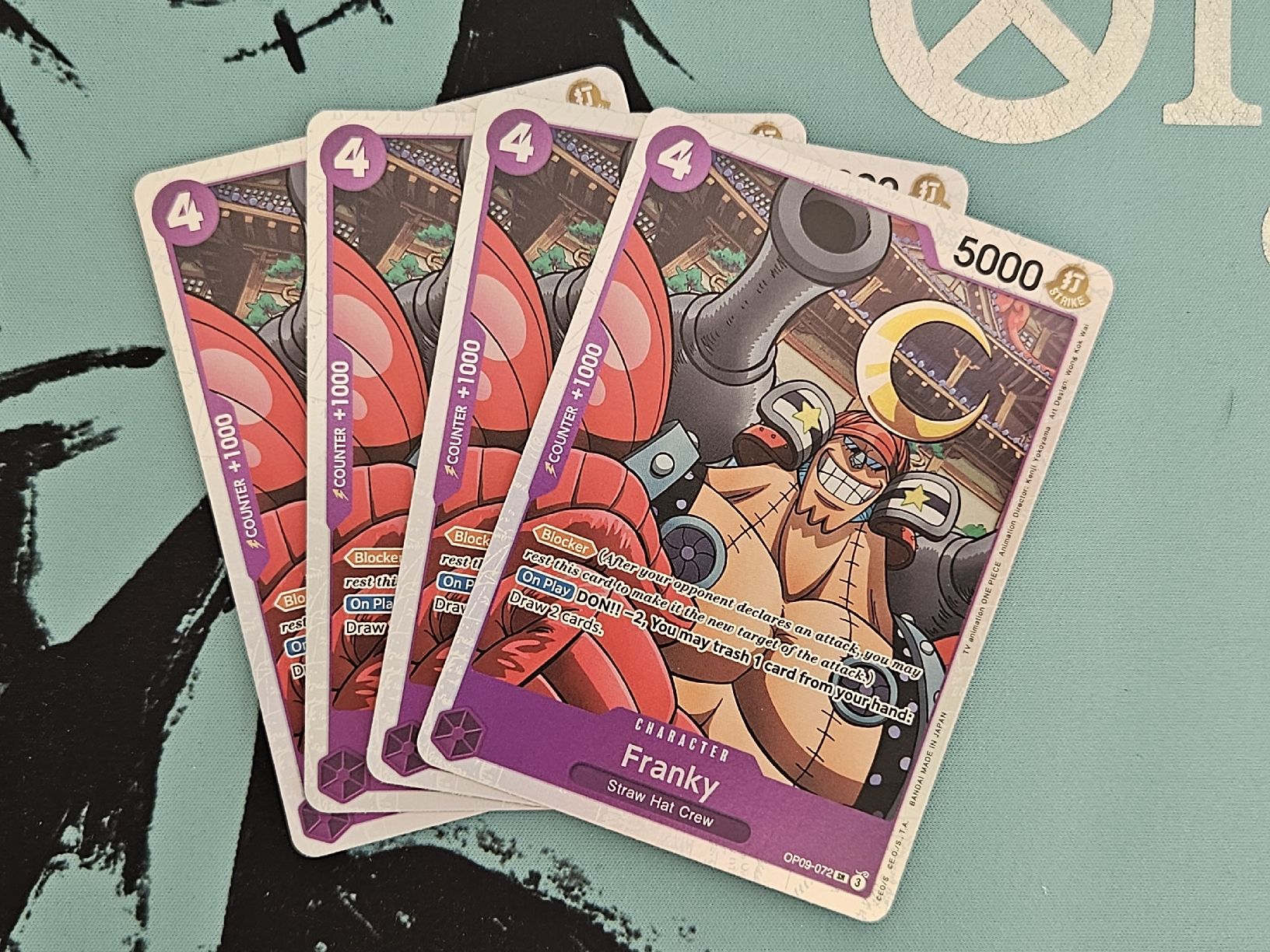 Bandai Sammelbilder & Trading cards: 4x One Piece TCG - Franky EN – Neu (gemäss Beschreibung) aus Safnern von wil_z6qf