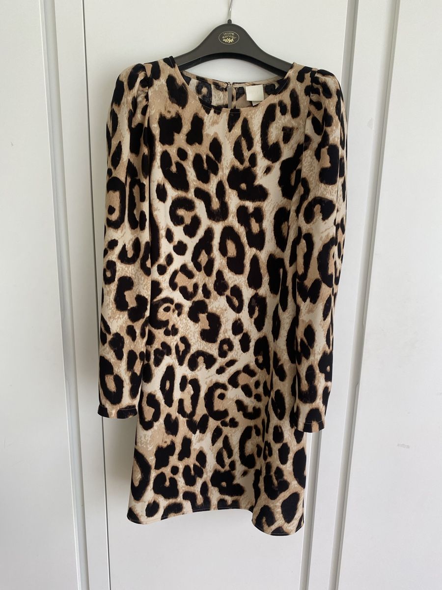 H&M Vestiti: Leopard Kleid mit Puffärmeln Gr. S 🐆 – Usato da Muri b. Bern venduto da Xconsultent